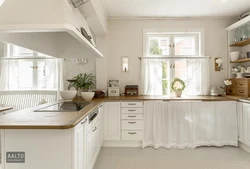 Kitchen Design With A Window In The Middle Of The Wall