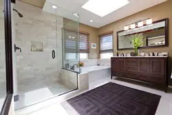 Photo of furniture in the bathroom in the house