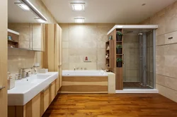 Photo of furniture in the bathroom in the house