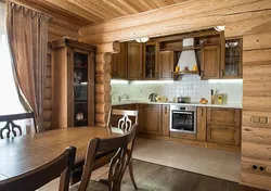 Log Houses Kitchen Interior