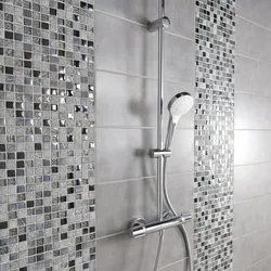 Mosaic tiles in a small bathroom photo