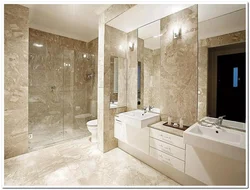 Marble Tiles In The Bathroom Interior