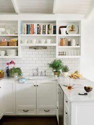 Open shelves in kitchen design