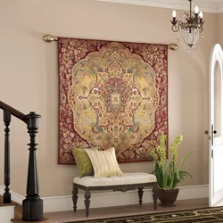 Living room with tapestry photo