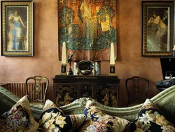 Living room with tapestry photo