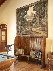 Living room with tapestry photo