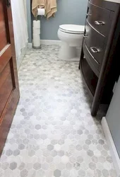 Photo of linoleum in the bathroom