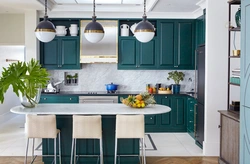 Green Blue Kitchen Photo