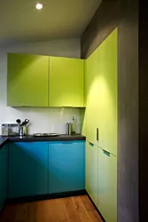 Green blue kitchen photo