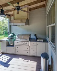 Summer kitchen for cottage design inside