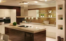 Kitchens with open upper cabinets photo