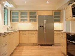 Холодильник Бежевого Цвета На Кухне Фото
