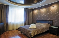 Дизайн потолка спальни натяжной потолок