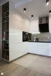 Glossy kitchen in a modern style photo white