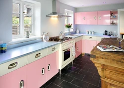 Pink color in the kitchen photo combinations