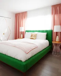 Кровать Зеленая В Интерьере Спальни