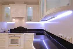 Kitchen With LED Strip Photo Lighting