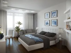 Bedroom design in modern style 20 sq.m.
