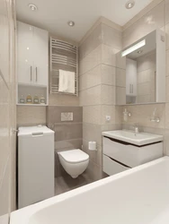 Design of a small bathroom in a panel house photo