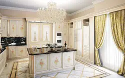 Baroque style kitchens in the interior photo