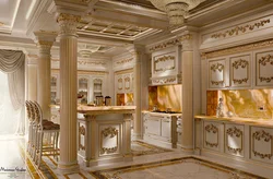 Baroque style kitchens in the interior photo