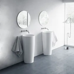 Bathtub Interiors With Floor-Mounted Sink