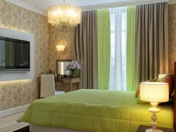 Bedroom In Light Green Tones Photo