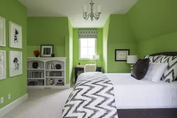 Спальня в светло зеленых тонах фото