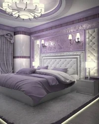 Photo of a bedroom in purple photo