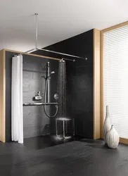 Bathtub design with shower with curtain