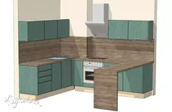Кухня с коробом дизайн проект