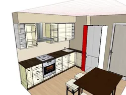 Kitchen with box design project