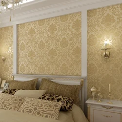 Combination of gold in the bedroom interior