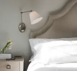 How to hang sconces above the bed in the bedroom photo