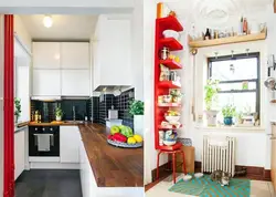 Small kitchen how to place furniture photo