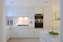 Modern kitchen design corner white photo