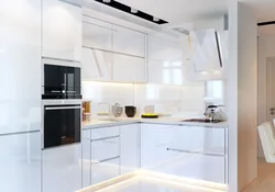 Modern Kitchen Design Corner White Photo