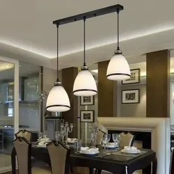 Lamps in the kitchen in the interior