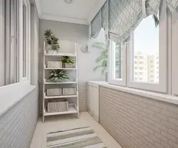 Balcony design in a panel house apartment photo