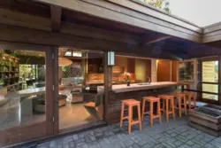 Kitchen on the terrace of a country house photo