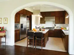 Arches kitchen with room photo