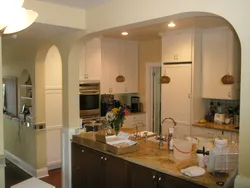 Arches kitchen with room photo