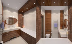 Photo of a bathroom in a one-room apartment