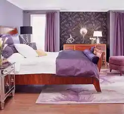 Combination Of Purple With Others In The Bedroom Interior