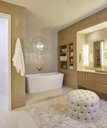 Bathroom design beige gray