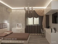 Mocha bedroom in the interior photo