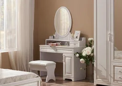 Ladies table with mirror for bedroom design