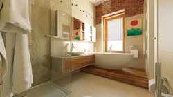 Bathroom 3 by 3 design photo with window