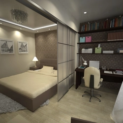 Bedroom design with division of zones