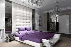 Gray purple bedroom design